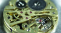 Macro Mechanism Clockworks Gears Old Time Keeper Clock Watch Interior Close Up Video