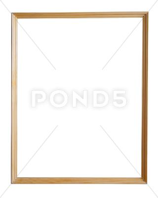 Thin Wooden Picture Frame Stock Photo