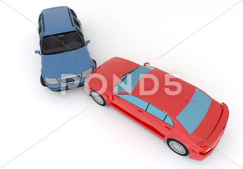 Stock Illustration of samochody w wypadku