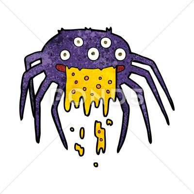 Stock Illustration of Cartoon Brutto Halloween-Spinne