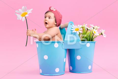 Stock photo of flower baby