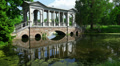 Marble bridge. Pushkin. Catherine Park. Tsarskoye Selo. 4K. Video