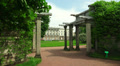 The garden near the Kagul obelisk. Pushkin. Catherine Park. Tsarskoye Selo. 4K. Video