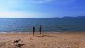 Happy Couple Running on a Sandy Beach and Dive in Blue Tropical Sea. Video