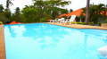 Private Swimming Pool Panorama in Tropical Thailand. Sunny Day on Exotic Island. Video