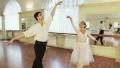 Beautiful couple performing ballet moves together, pas de deux Video