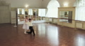 Ballet dancing, elegant couple rehearsing ballet moves in studio Video