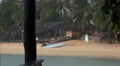 Restaurant on the Beach under Rain. Bad Stormy Weather. Video