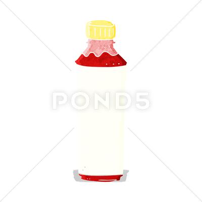 Stock Illustration of cartoon juice bottle