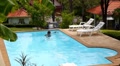 Speed up Video of Man Cleaning Swimming Pool. Video