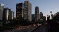 Spectacular Establishing Shot Los Angeles Downtown Freeway Cars Dusk Night Light Video