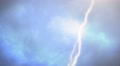 Various Lightning Strikes with sound, rain thunder in cloudy sky, 4K Footage