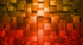 Orange Cubes Squares background, seamless looping Footage